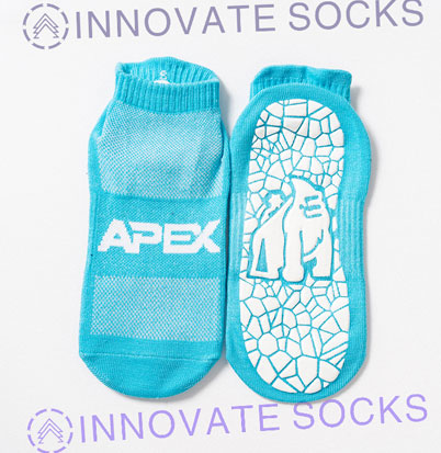 APEX ankle anti skid grip trampoline park socks<!--[