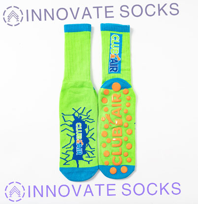 CLUB AIR crew anti skid grip trampoline park socks