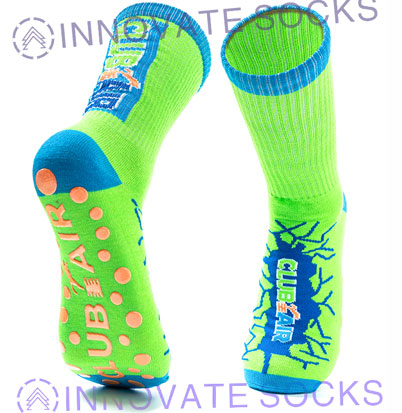 CLUB AIR crew anti skid grip trampoline park socks