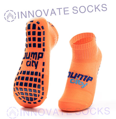Jump City ankle anti skid grip trampoline park socks<!--[