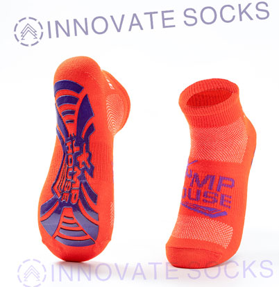 Jump House ankle anti skid grip trampoline park socks