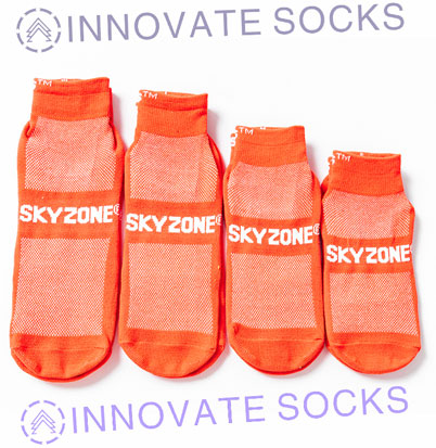 Sky Zone ankle anti skid grip trampoline park socks<!--[