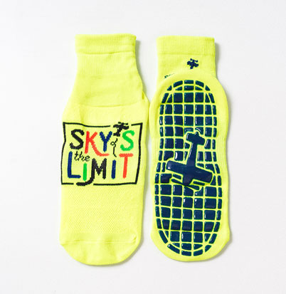The sky's limit ankle anti skid grip trampoline park socks<!--[
