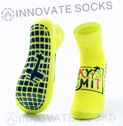 The sky's limit ankle anti skid grip trampoline park socks