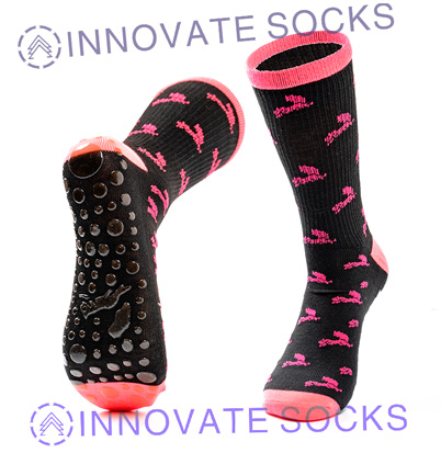 Fly Squirrel Crew Anti Skid Grip Trampoline Park Socks