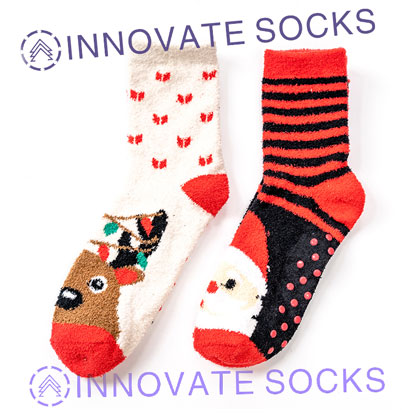 Winter Fuzzy Christmas Socks