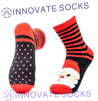 Winter Fuzzy Christmas Socks<!--[