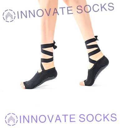 Yoga Toe Socks with Grips for Women Non-slip Socks for Pilates Barre  Fitness 4 Pack_Shenzhen Mia House Trading Co., Ltd.