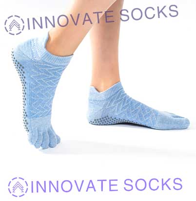 Wicking Elastic Sport Anti-slip Five Toe Yoga Socks