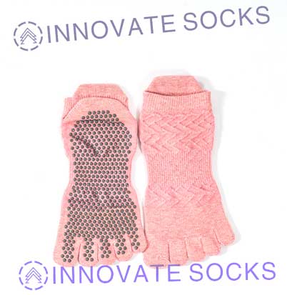 Wicking Elastic Sport Anti-slip Five Toe Yoga Socks<!--[