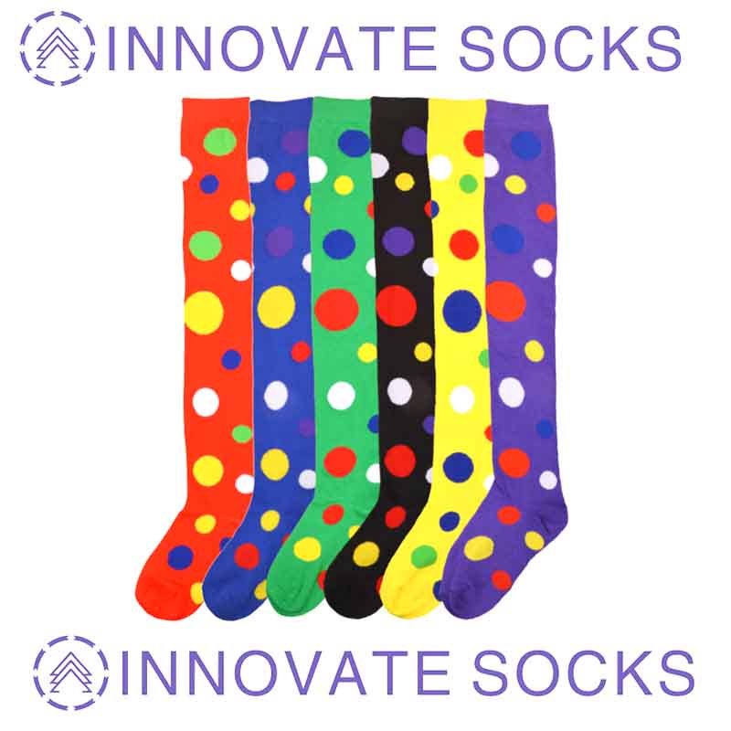 Clown Stockings Polka Over The Knee Socks Cotton Cross-border Christmas Performance Party Socks