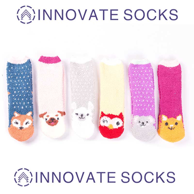 Cute Animal Dog Cozy Thermal Fuzzy Winter Fluffy Socks - Zhuji Innovate ...