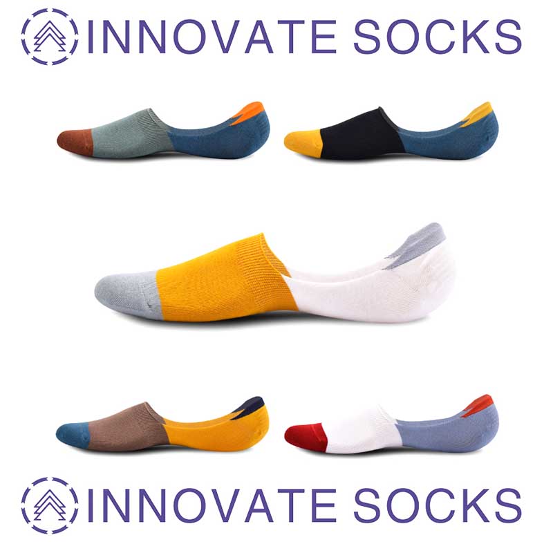 Men's Cotton Short Silicone Non-slip Boat Low Cut Socks