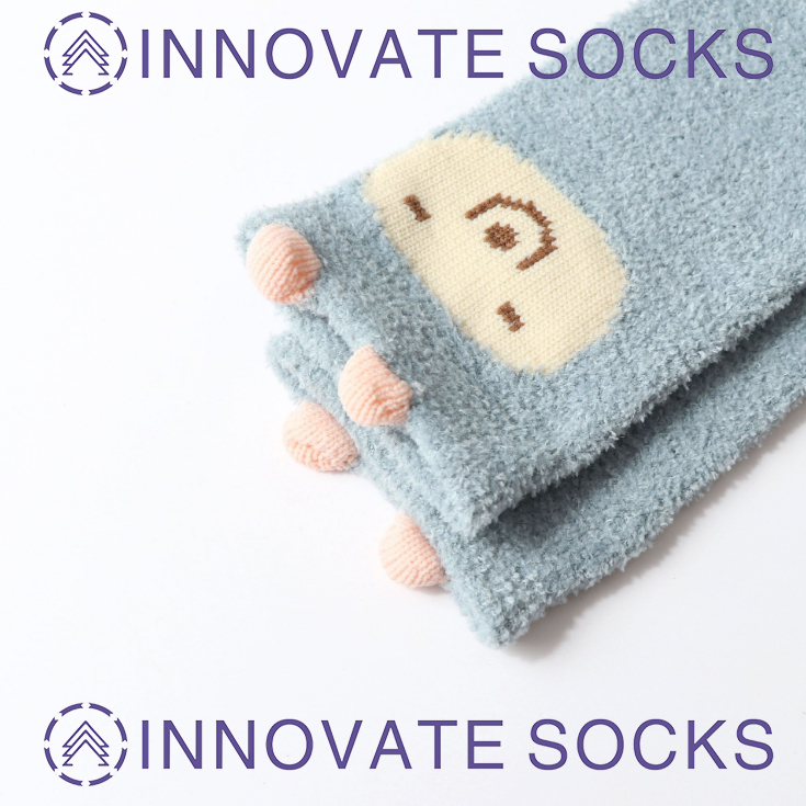 Fleece Socks Warm Baby Socks Cartoon Non-slip Children Socks
