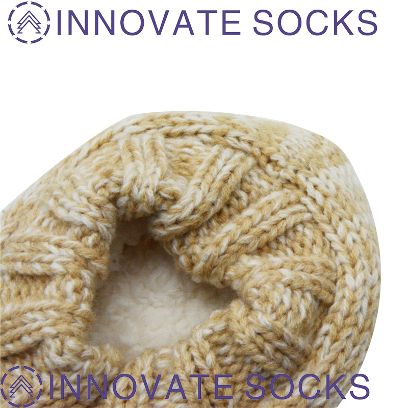 Knitted Indoor Shoes With 3D Ears Fuzzy Cozy Sock