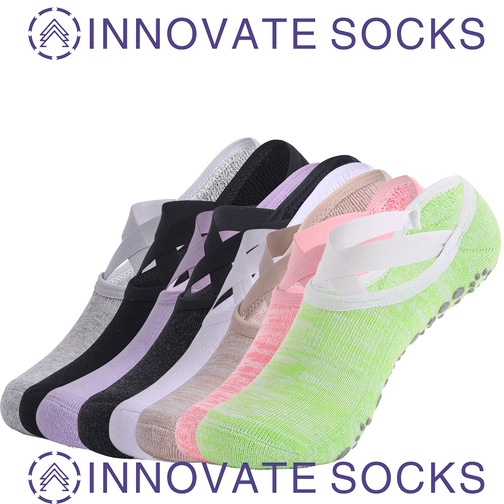 Anti Skidding Grip Pilates Womens Non Skid Socks