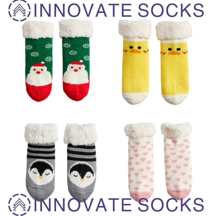 Winter Baby Floor Socks Non-slip Sleeping Baby Indoor Footwear Thick Velvet Winter Socks