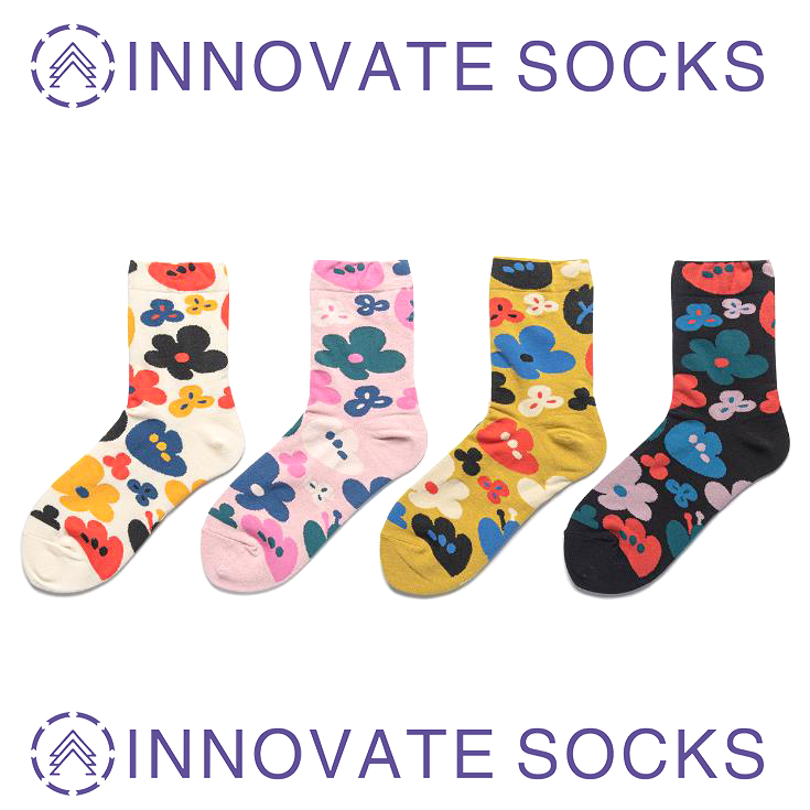 Flower socks Women Ins Style Tube Fashion Socks