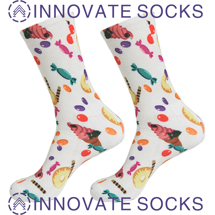 Sublimation Custom Printed Socks Digital Printing Design Socks