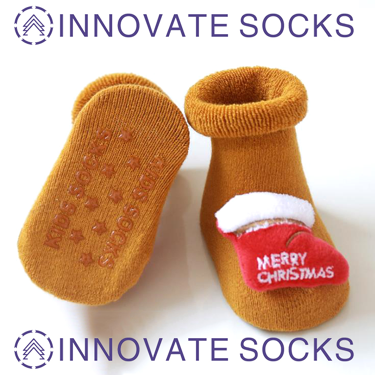 Baby Christmas Socks Cotton Terry Floor Children Christmas socks Silicone Non-slip Baby Socks