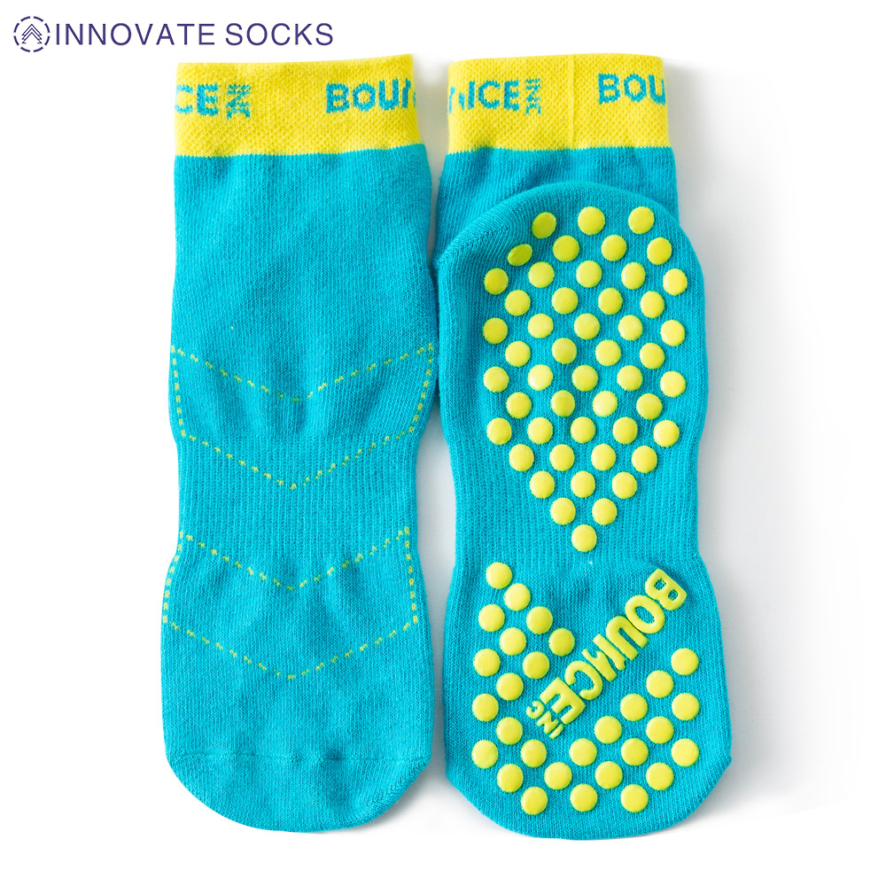 Bounce Ankle Anti Skid Grip Trampoline Park Socks - Zhuji Innovate