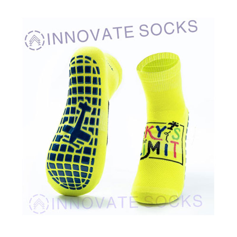 The Sky's Limit Ankle Anti Skid Grip Trampoline Park Socks