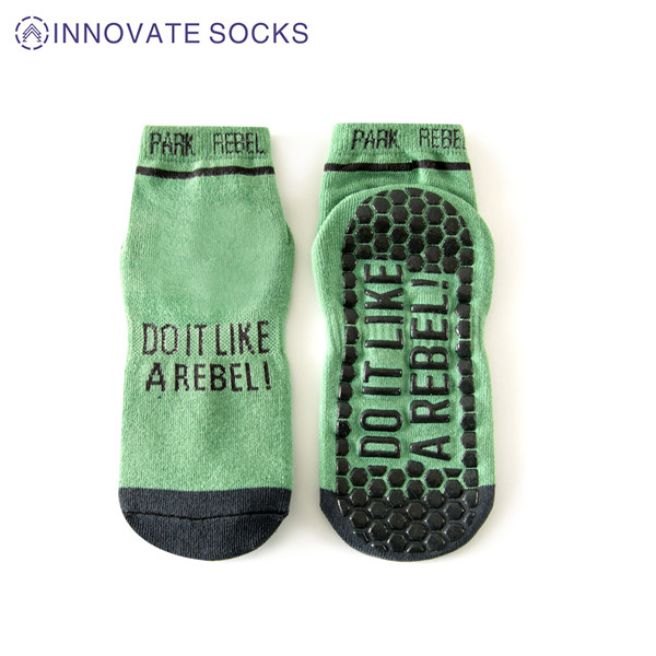 REBEL Ankle Anti Skid Grip Trampoline Park Socks