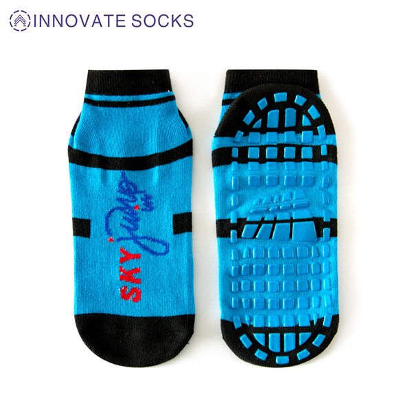 sky jump in ankle anti skid grip trampoline park socks