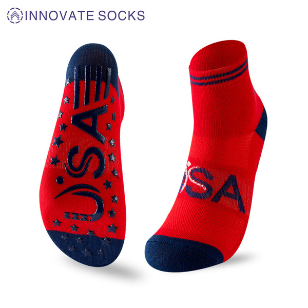 USA Ankle Anti Skid Grip Trampoline Park Socks