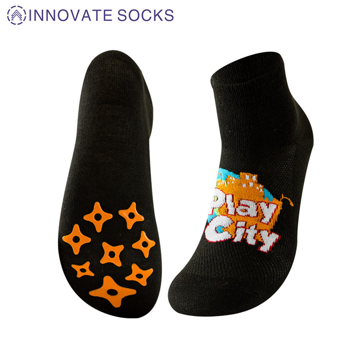 Play City Ankle Anti Skid Grip Trampoline Park Socks
