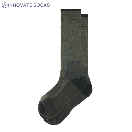 Black Wool Blend Half Calf Army Socks